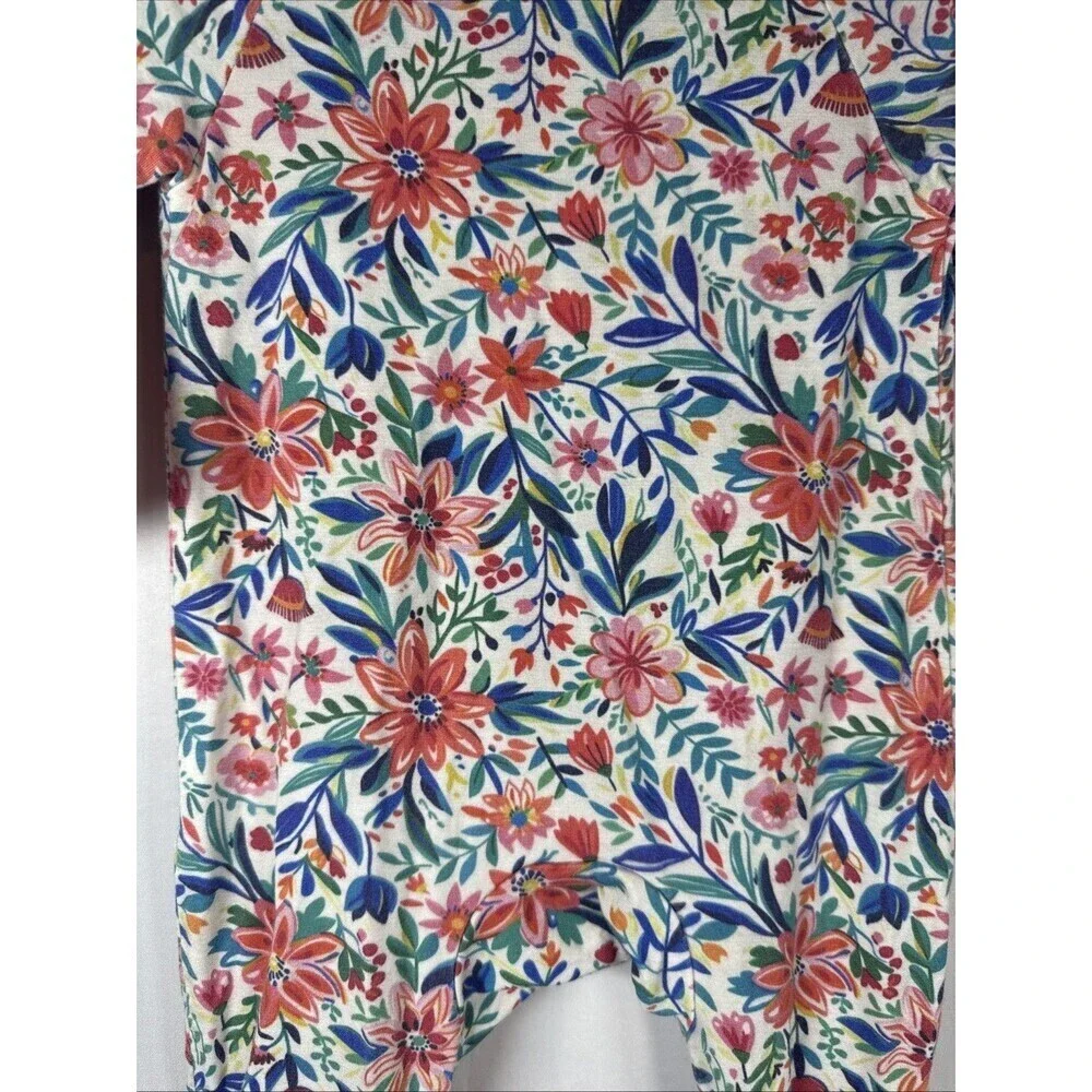 Catasy Bamboo Sleeper Pink Floral Print 0-3 M Preowned